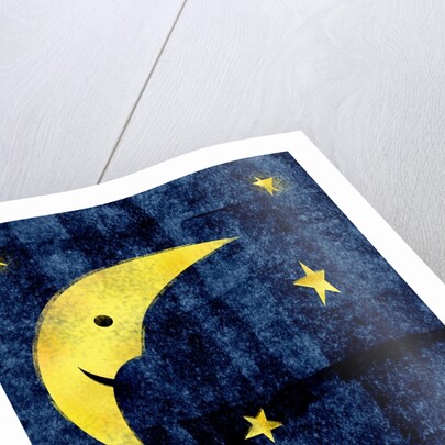 Crescent moon and sleeping man by Anonymous