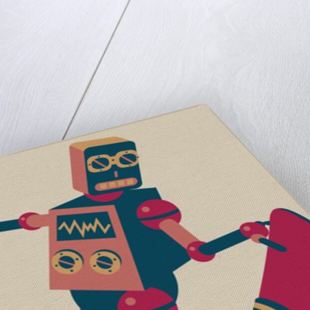 Robot riding a snowboard by Anonymous