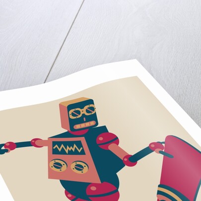Robot riding a snowboard by Anonymous
