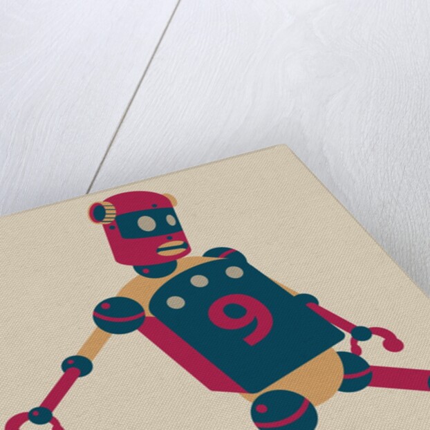 Robot playing soccer by Anonymous