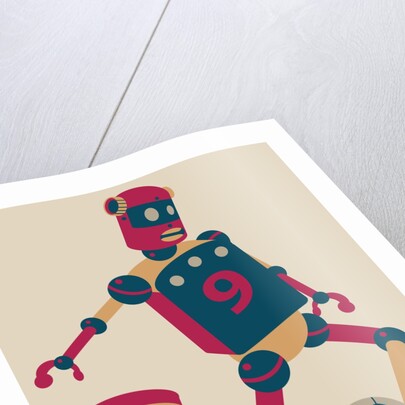 Robot playing soccer by Anonymous