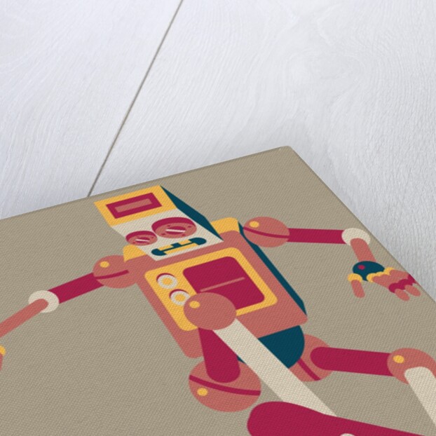 Robot doing trick on a skateboard by Anonymous