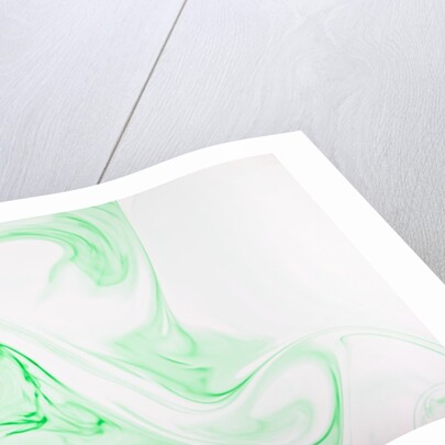 Green ink in water by Anonymous