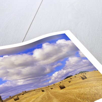 Bales and Clouds Near Sherbrooke, Saskatchewan, Canada. by Anonymous