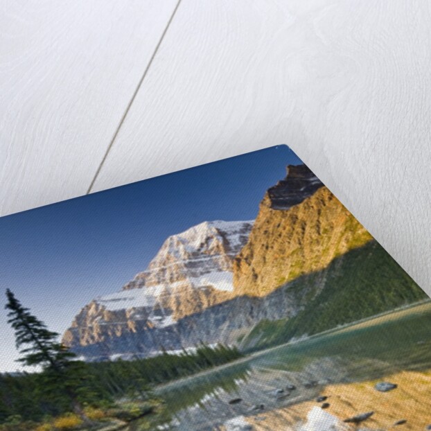 Mount Edith Cavell Reflected in Cavell Lake in Jasper National Park, Alberta, Canada. by Anonymous
