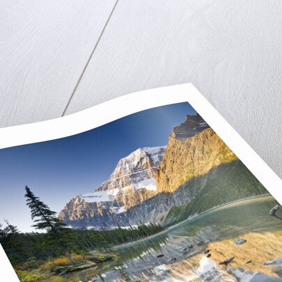 Mount Edith Cavell Reflected in Cavell Lake in Jasper National Park, Alberta, Canada. by Anonymous