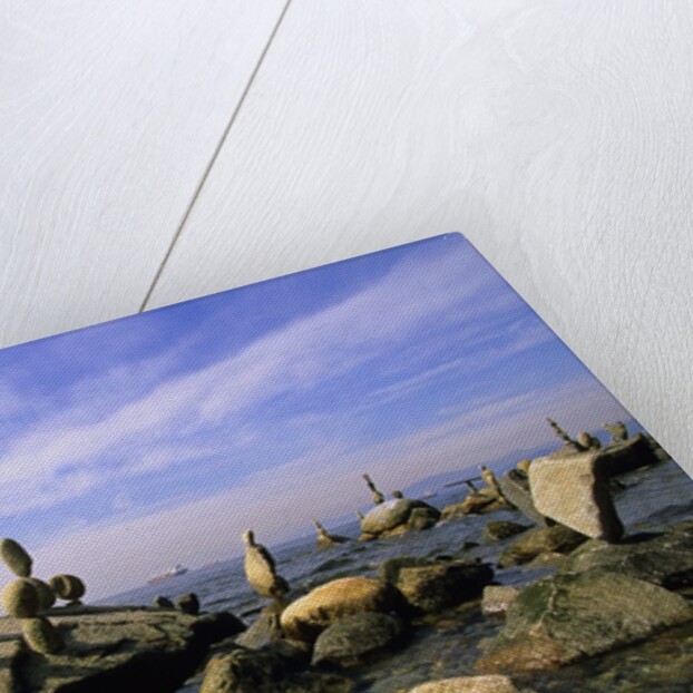 Balanced Rocks Along Seawall, Stanley Park, Vancouver, British Columbia, Canada. by Anonymous