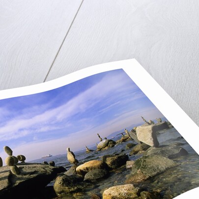 Balanced Rocks Along Seawall, Stanley Park, Vancouver, British Columbia, Canada. by Anonymous
