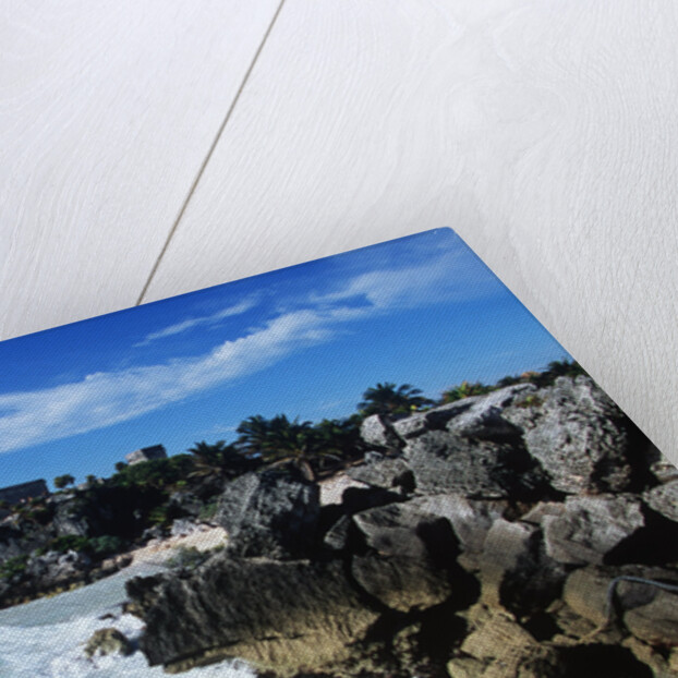 Mexico, Yucatan Peninsula, Carribean Sea at Tulum, the Only Mayan Ruin by Sea by Anonymous