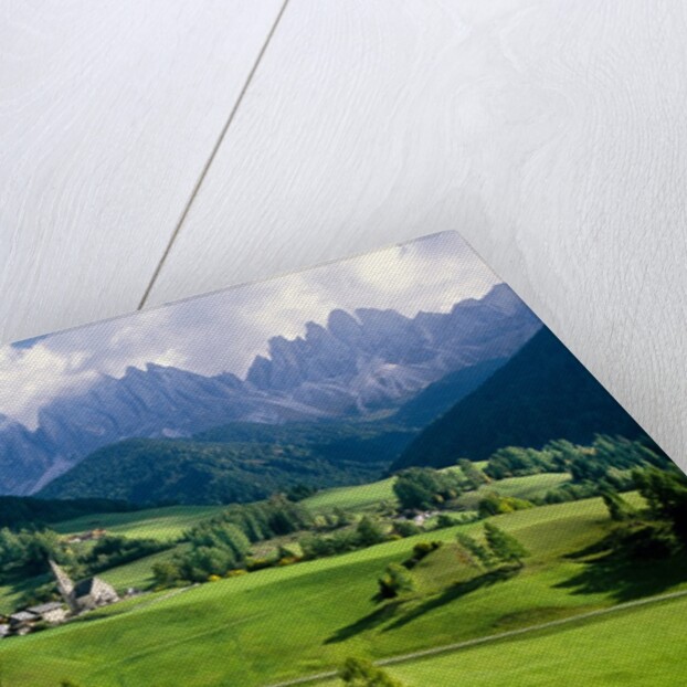 Santa Maddalena church in the Dolomites Mountains by Anonymous