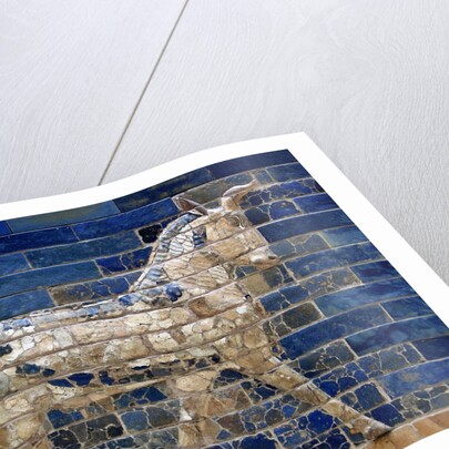 Detail of auroch on Ishtar Gate at Pergamon Museum by Anonymous