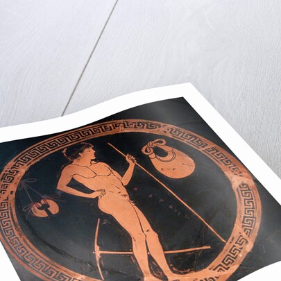 Attic red-figure cup with gymnasium scene by Euphronios and Onesimos