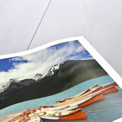 Canoes on Lake Louise by Anonymous