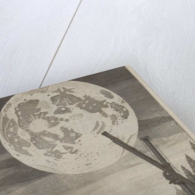 Etching of lunar disk by Jan Goeree