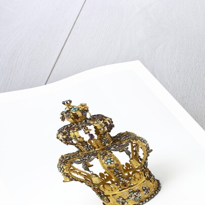 Gold and silver Torah crown by Anonymous