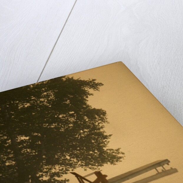 Adirondack chair on dock by Anonymous