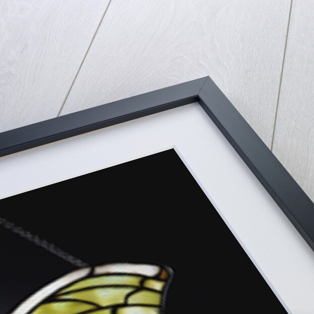 Tiffany Studios butterfly leaded glass lamp pendant with iridescent Favrile glass by Anonymous