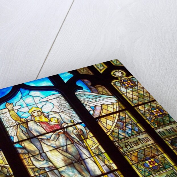 Angel of the Resurrection stained glass window by Louis Comfort Tiffany