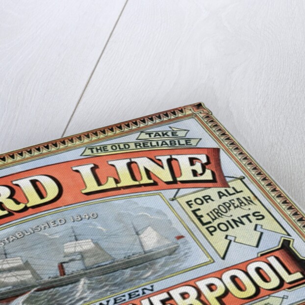 Cunard Line between New York and Liverpool poster by George H. Fergus