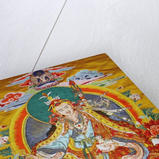 Tibetan embroidered scroll by Anonymous