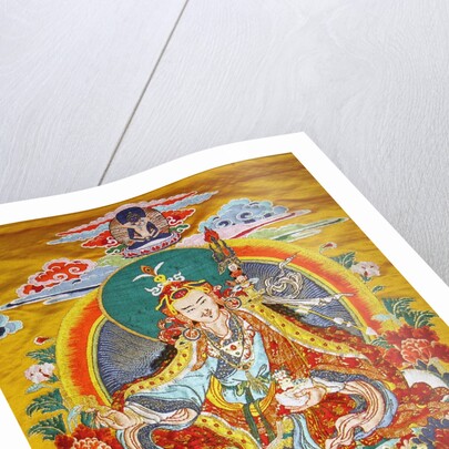Tibetan embroidered scroll by Anonymous