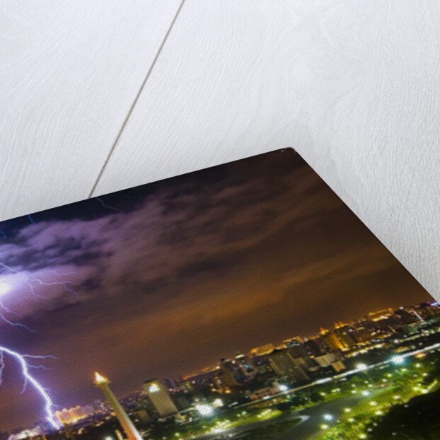 Lightening striking near Merdeka Square by Anonymous