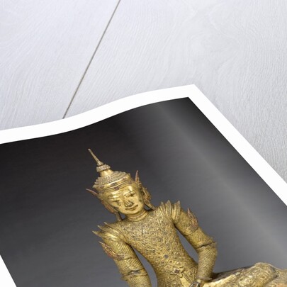 Seated crowned and bejeweled Buddha by Anonymous