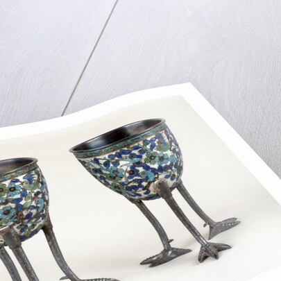 Two Chinese cloisonne egg cups by Anonymous