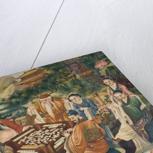 The Eight Immortals Play Mah-Jong poster by Anonymous