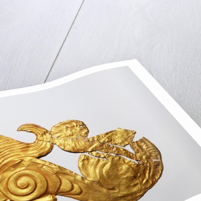 Gold plaque in the shape of a lion by Anonymous