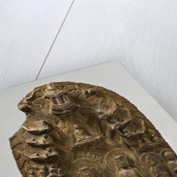 Northern Qi Dynasty stele with Twin-Bodhisattvas by Anonymous