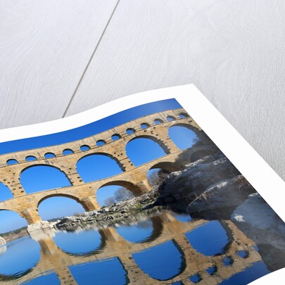 Pont du Gard and Gard River by Anonymous