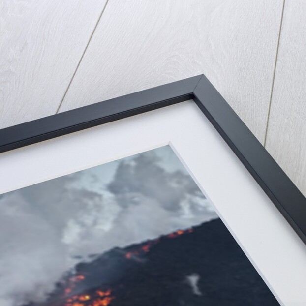 Steam and lava from eruption at Eyjafjallajokull glacier by Anonymous