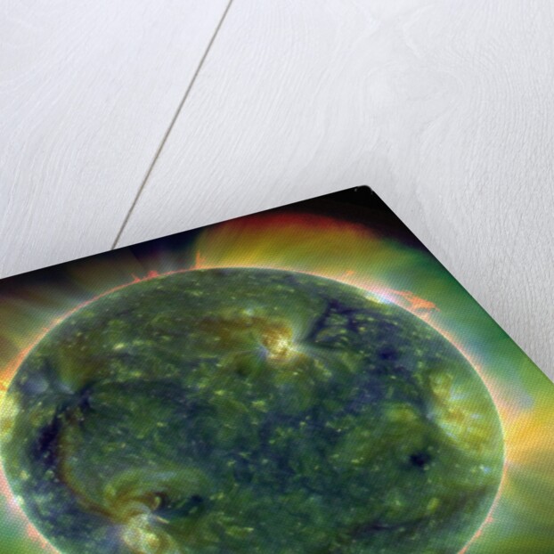 Ultraviolet image showing temperature ranges of the Sun by Anonymous