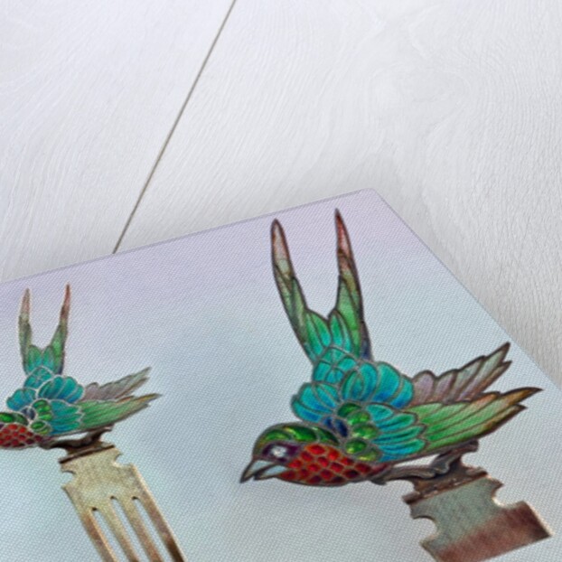 British Arts and Crafts hair combs with swallows by Anonymous
