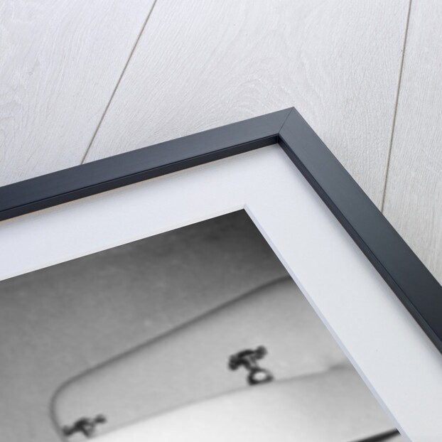 A young girl brushes her teeth at the sink, ca. 1955 by Anonymous