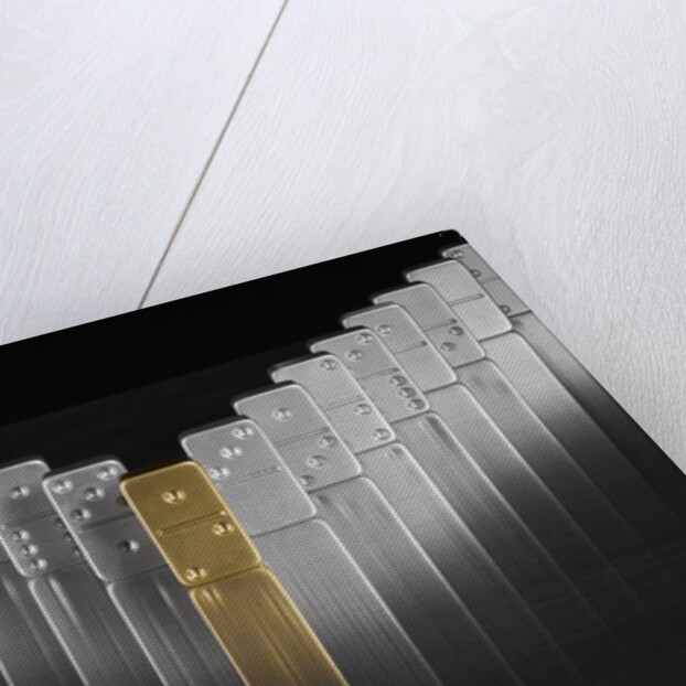 Gold and silver dominoes by Anonymous