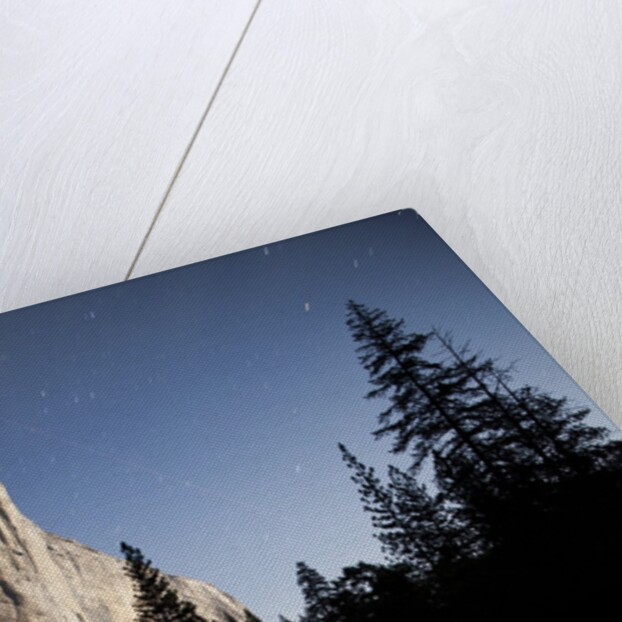 Night View of El Capitan, illuminated by a full moon by Anonymous