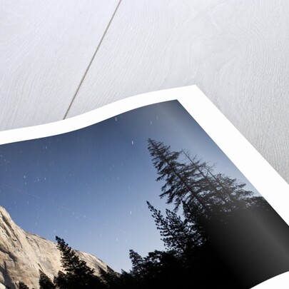 Night View of El Capitan, illuminated by a full moon by Anonymous