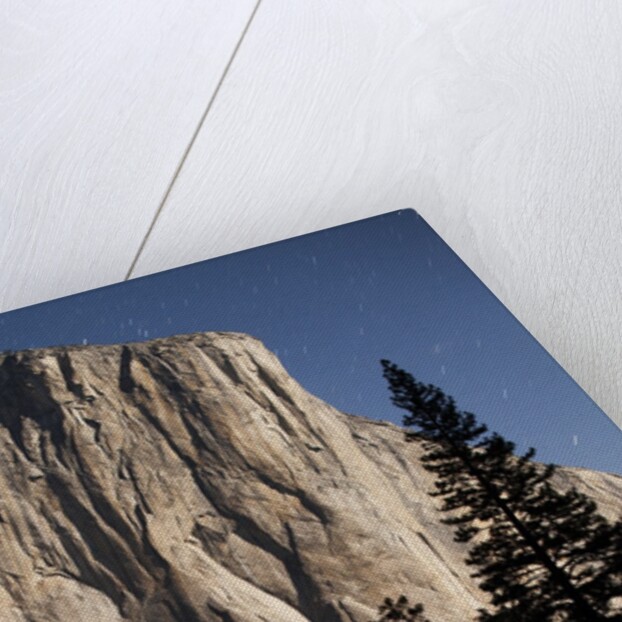 Night View of El Capitan, illuminated by a full moon by Anonymous