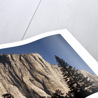 Night View of El Capitan, illuminated by a full moon by Anonymous