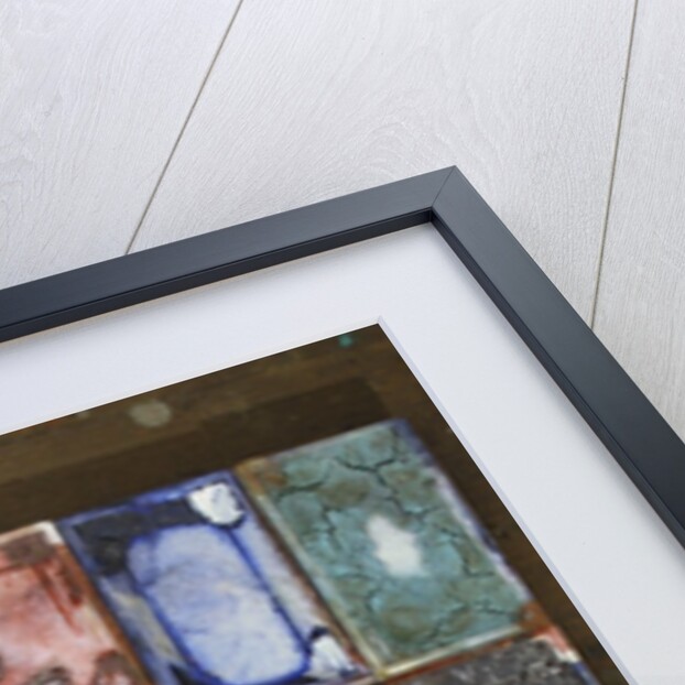 Paint on pallet, close up by Anonymous