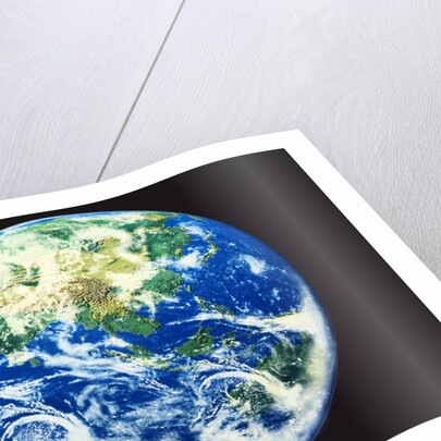 The earth, computer graphic, black background by Anonymous