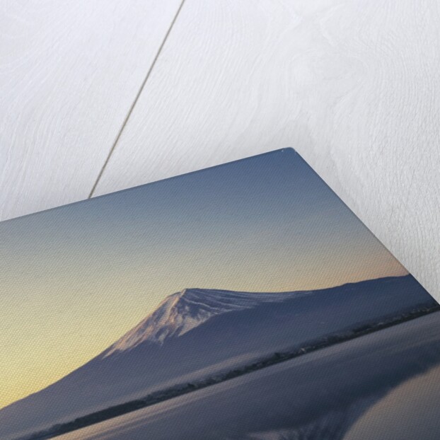 Mt. Fuji reflected in lake, Kawaguchiko, Yamanashi Prefecture, Japan by Anonymous