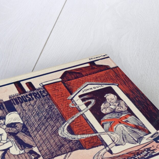 Political cartoon decrying free trade by Anonymous