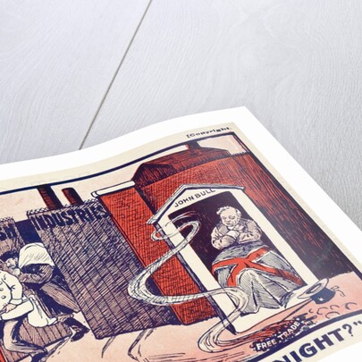 Political cartoon decrying free trade by Anonymous