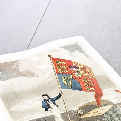Boy raising the Royal Standard by Anonymous