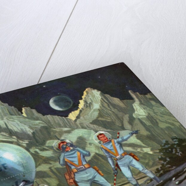 American astronauts exploring planet by Anonymous