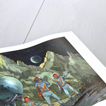 American astronauts exploring planet by Anonymous