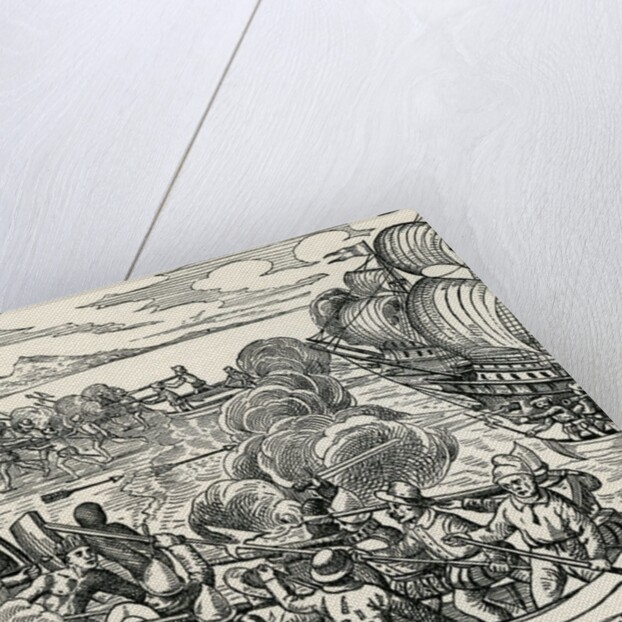 Battle during Vespucci expedition by Anonymous